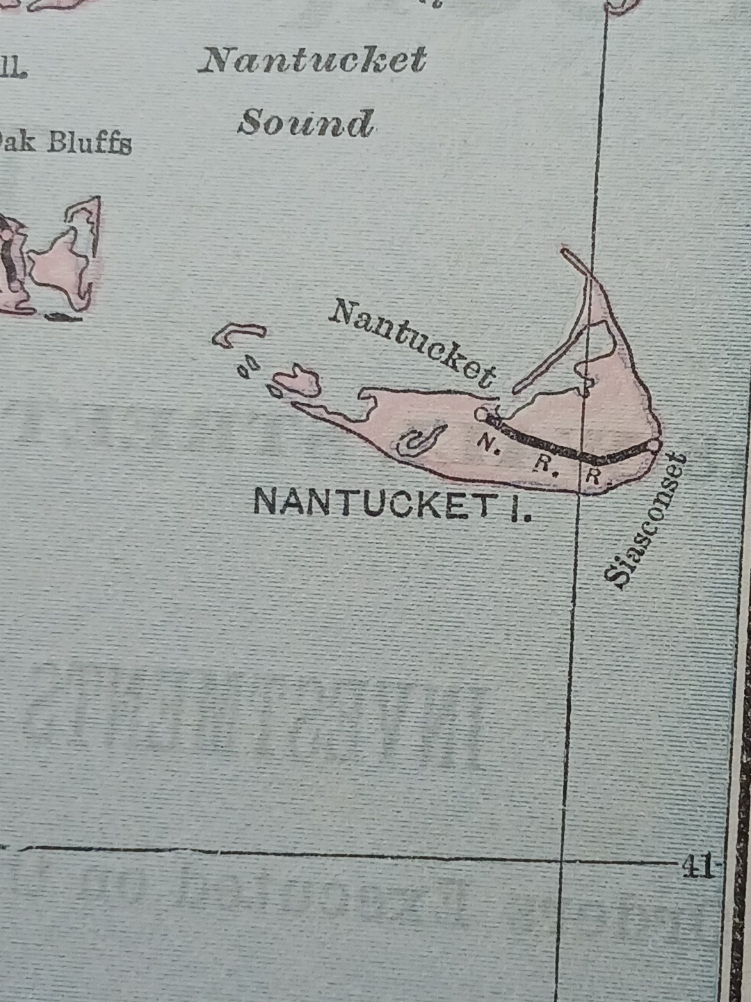 ~ 1897 Train Route Map MASSACHUSETTS Connecticut☆ all Railroad Lines Marked 9×11