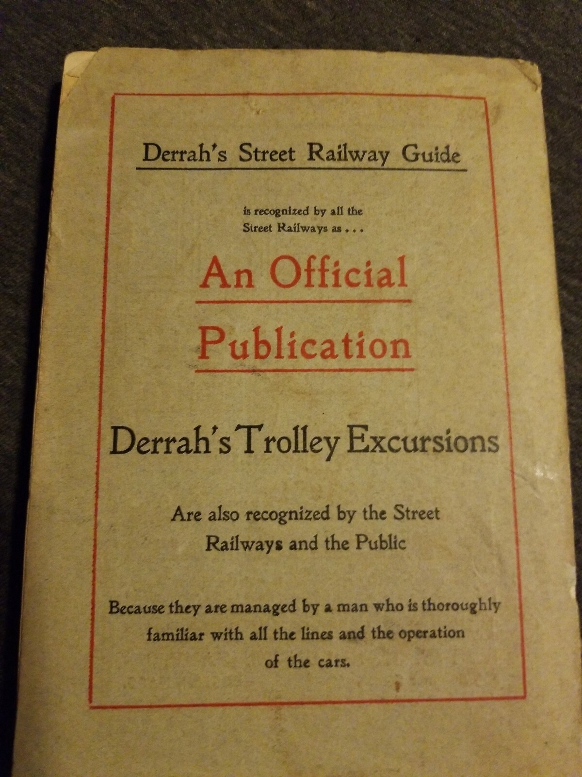 1900 DERRAH’S EASTERN NEW ENGLAND STREET TROLLEY RAILWAY GUIDE – BOSTON SITES