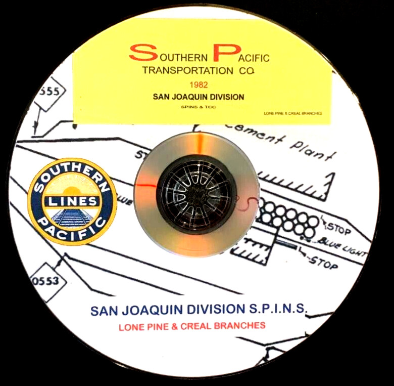 Southern Pacific RR 1982 Lone Pine & Creal Branches SPINS PDF pages on DVD