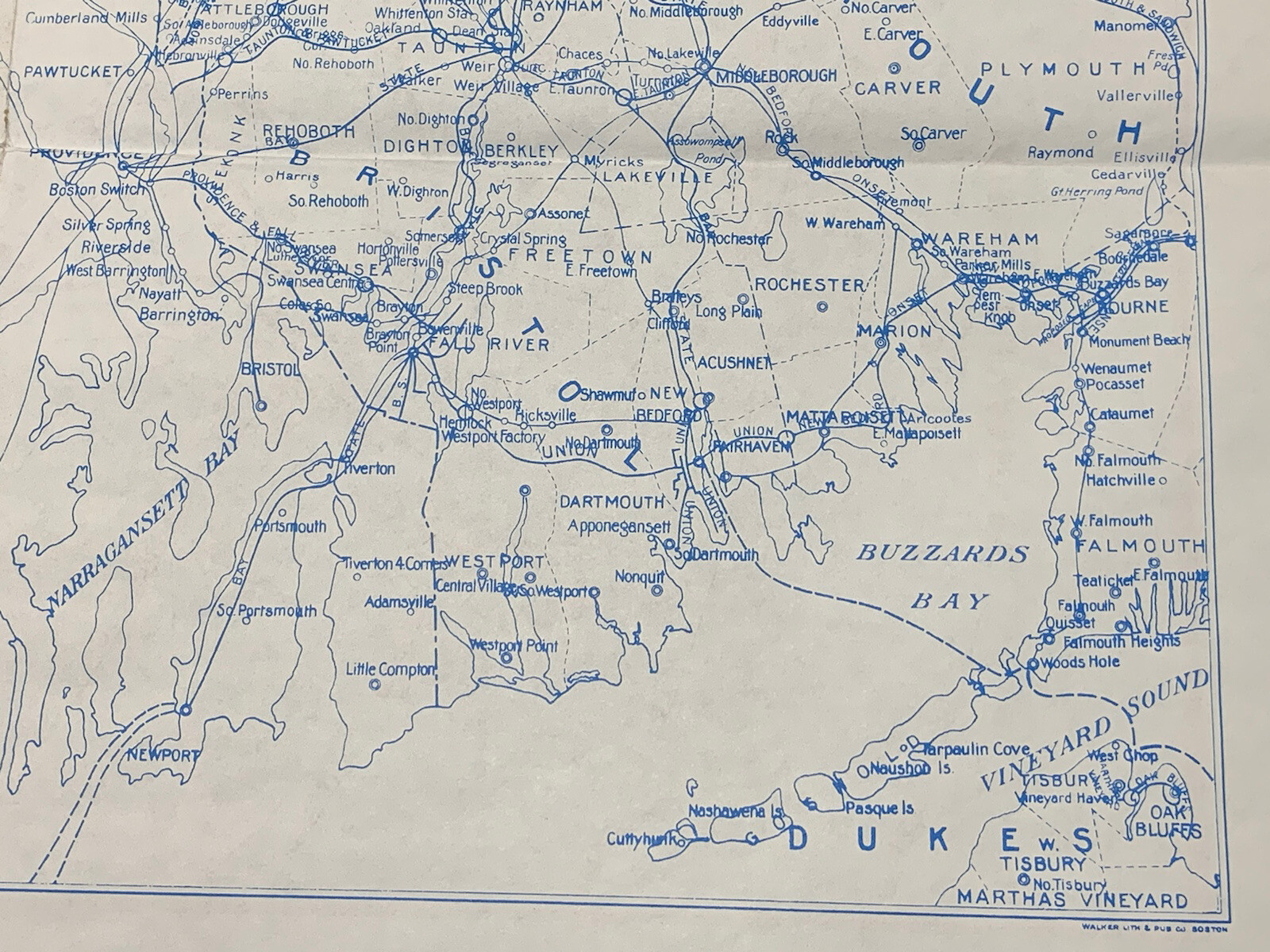 Vintage Street Railways of Massachusetts 1912 Map & Boston Elevated 1915