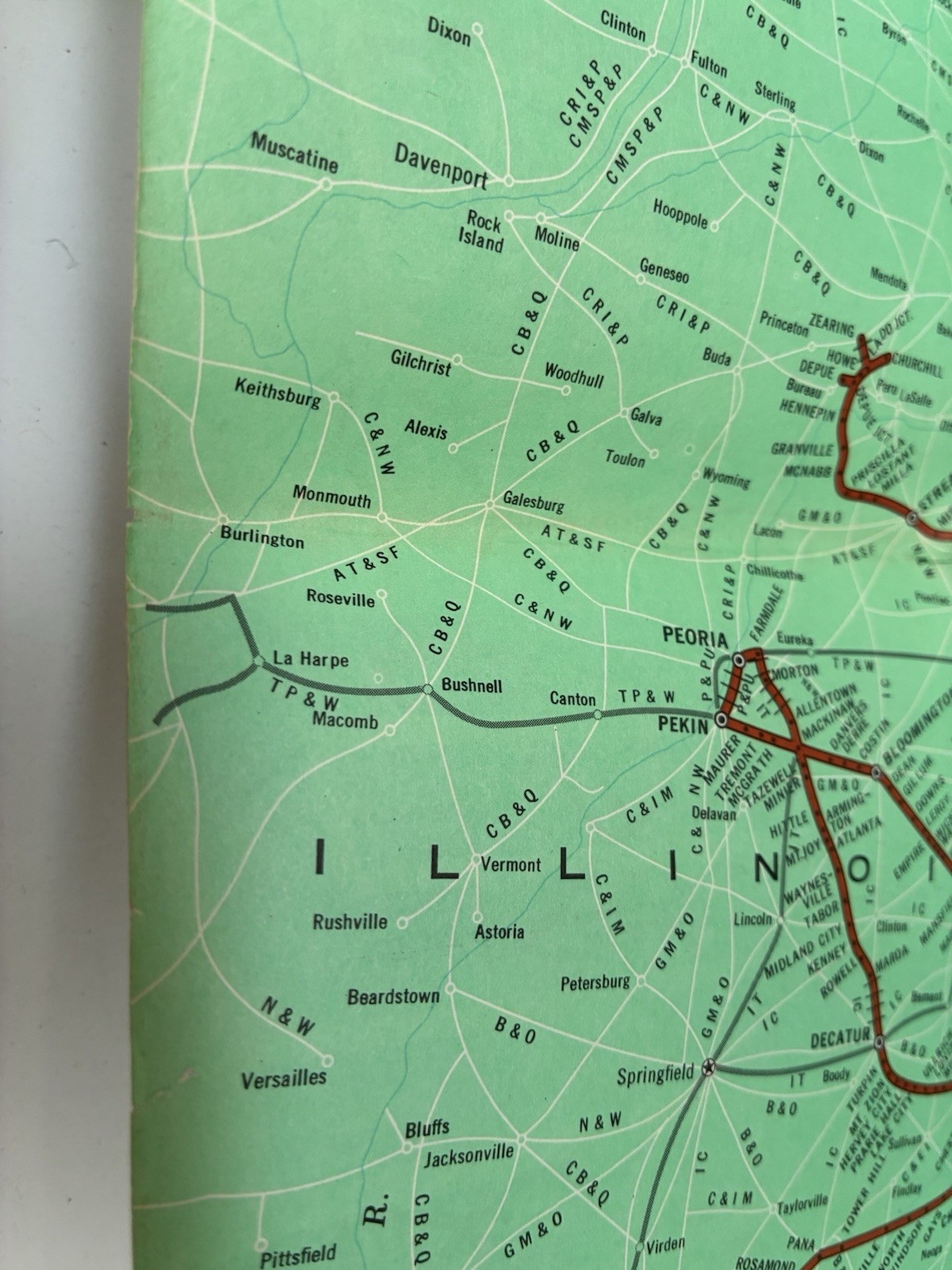 Penn Central 1970 System Map PRR NYC Lines Rand McNally RR Original Folded