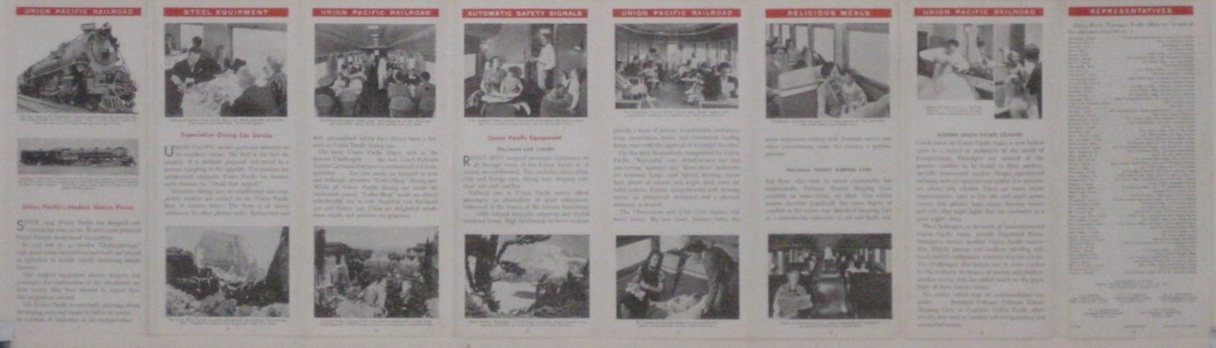 1938 UNION PACIFIC RAILROAD United States System Map Connections Photos History