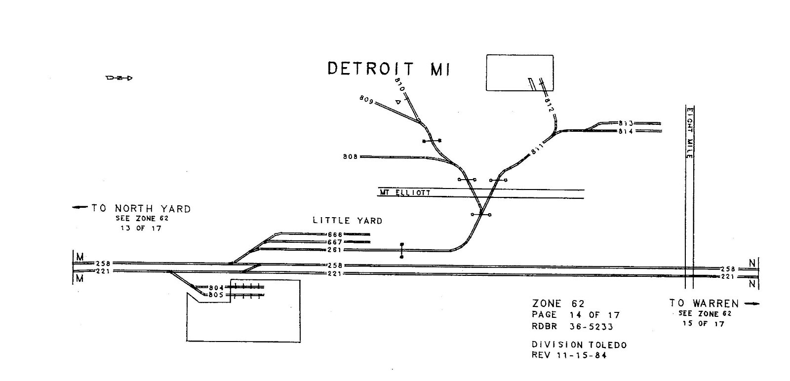 Conrail 1985 Toledo Zone-Track-Spot “ZTS” Maps PDF Pages on DVD