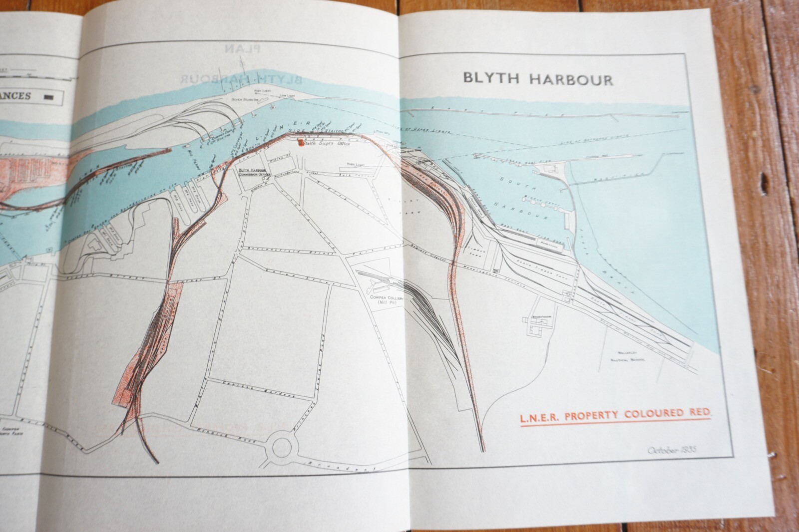 1935 LNER Blyth Harbour & Docks Railway Plan Map