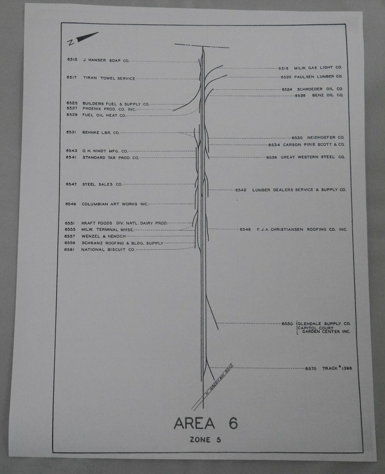 CMSTP&P Milwaukee Road SideTrack, 12 Individual Maps Detailing Business Tracks