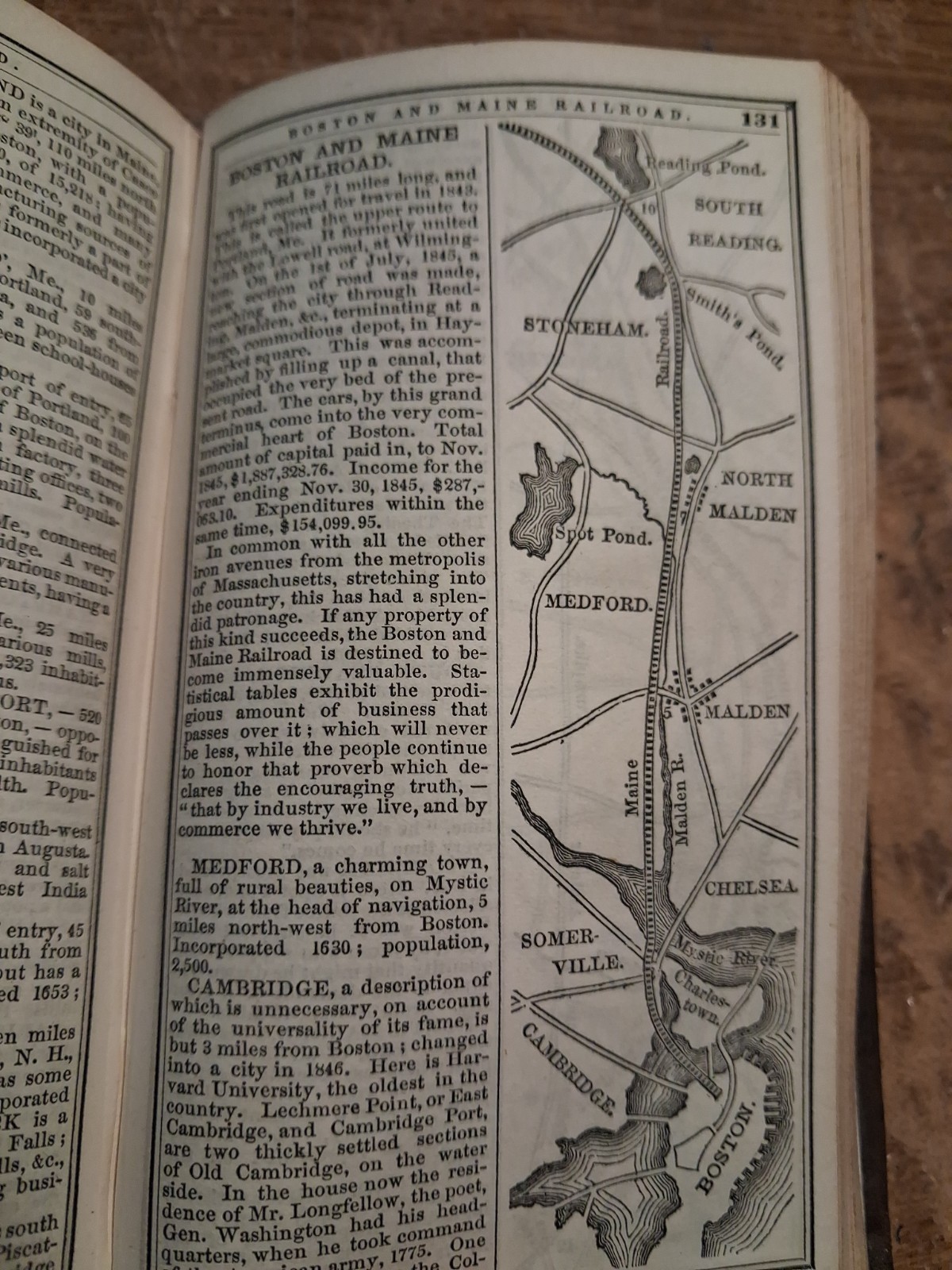 1847 Boston Almanac Many Railroad maps
