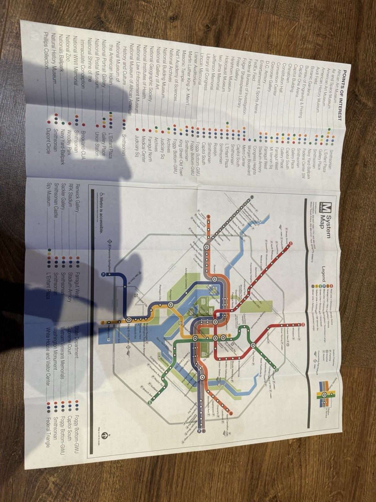BRAND NEW Excellent Condition Washington DC Metro Pocket Sized Map October 24