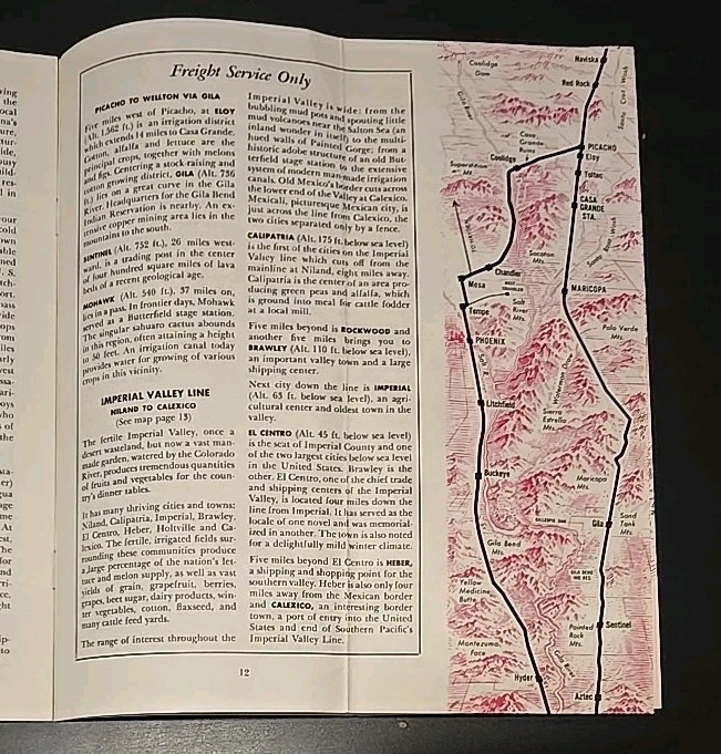 Golden State Route Maps & Description 1963 Rock Island Southern Pacific Railroad