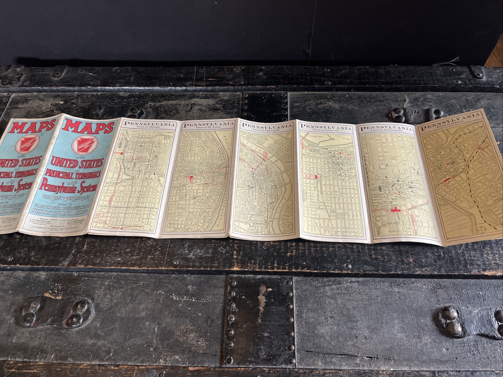 PENNSYLVANA RAILROAD 1919 MAPS OF UNITED STATES & PRINCIPAL TERMINALS SYSTEM