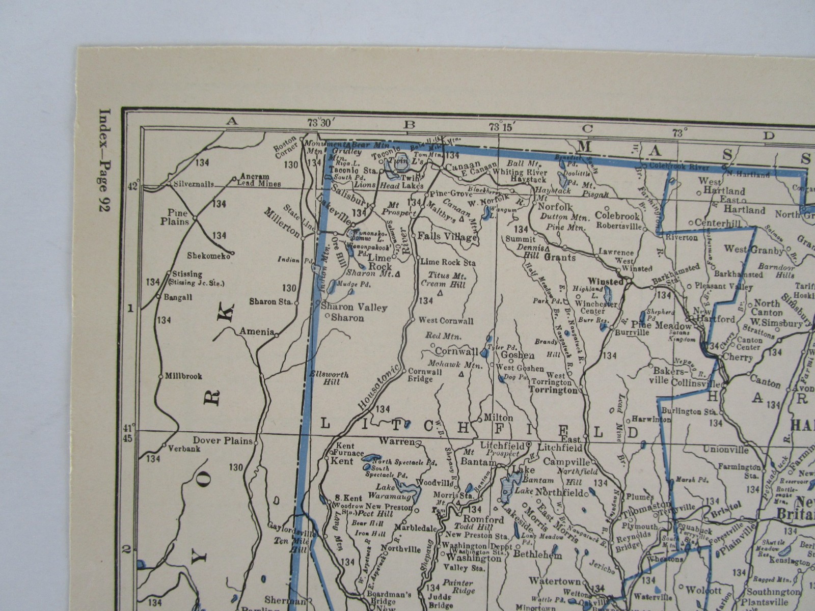 15% off. CO CT GREAT DEPRESSION era 1931 COLORADO RAILROAD Map or CONNECTICUT