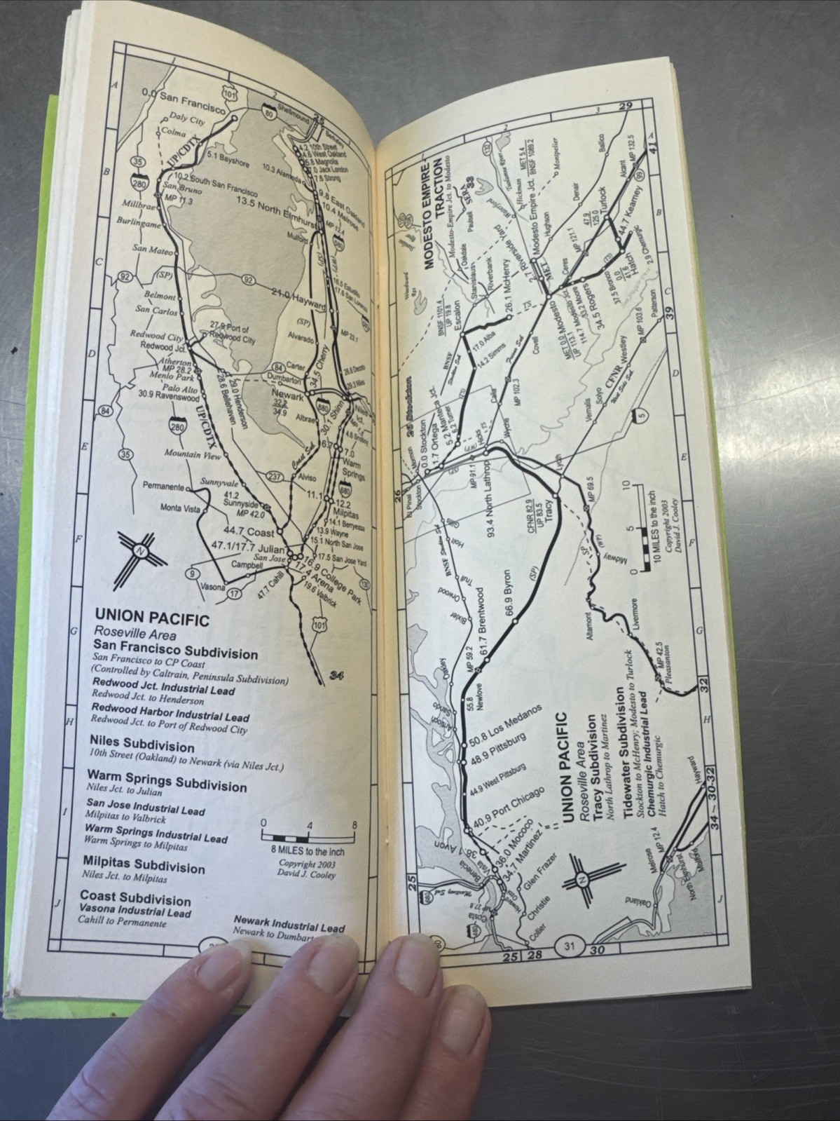 2005 California Railroad Map Pocket Guide. All The State Including Station Index