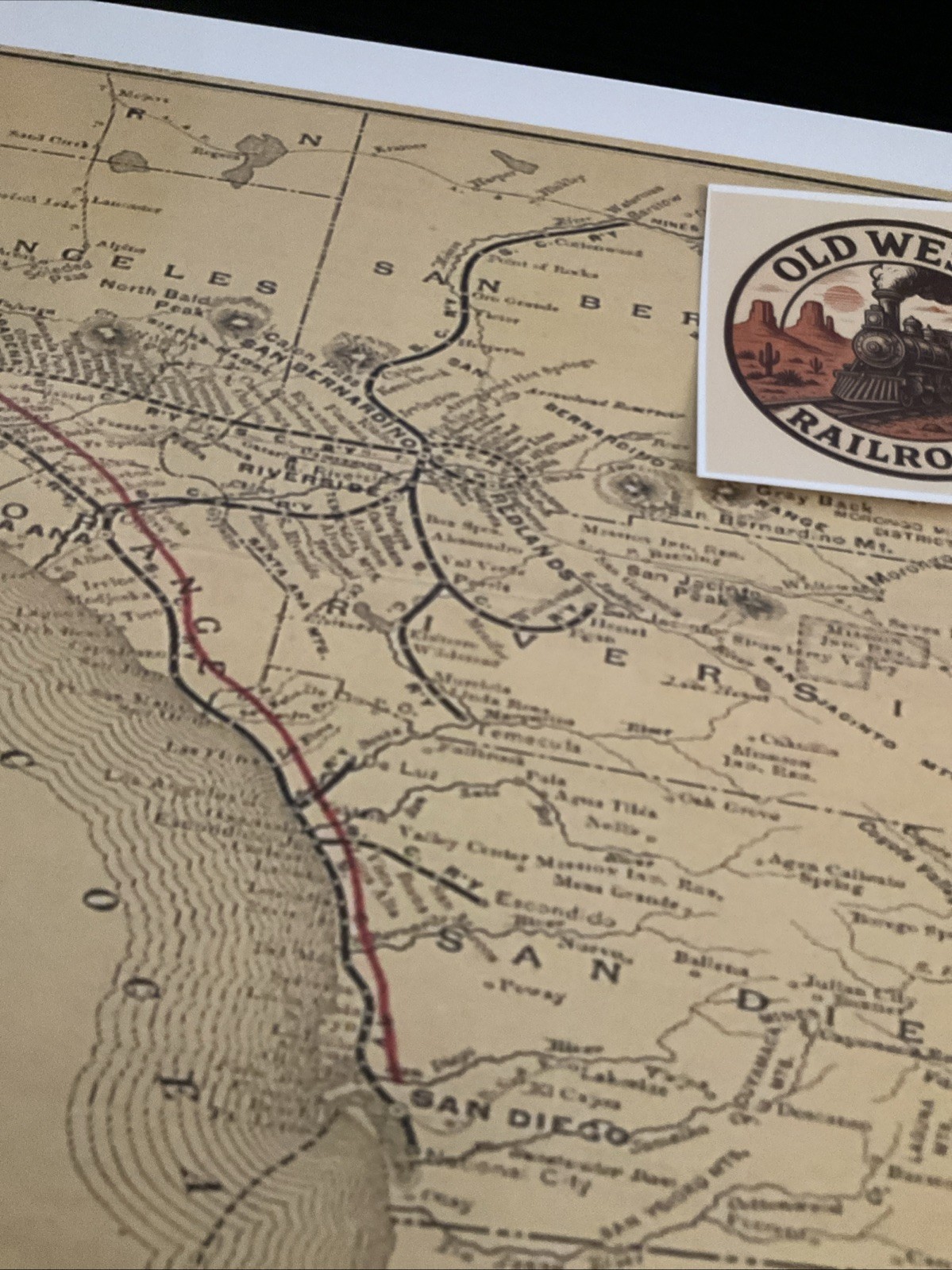 Southern California Railway Santa Fe Route Route Map