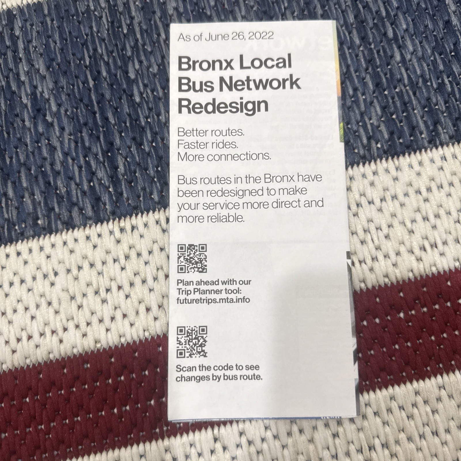 Full Size New York City MTA Transit NY BRONX Bus Route Map June 2022