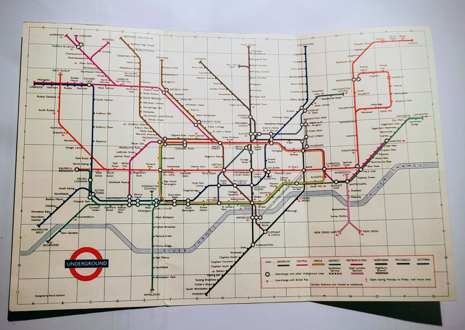 London Underground Folding Map 1970, Barclays Tourist Guide w Street Map 1969