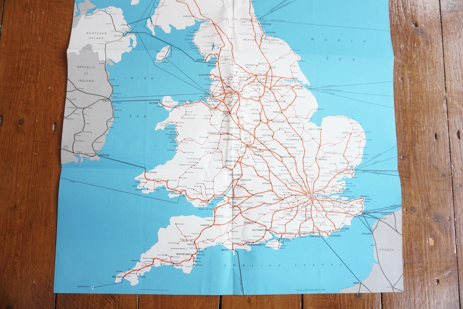 Jan 1972 British Rail Passenger Network Railway Map Scottish Region VGC