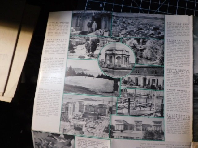 1950 MINI MUNICIPAL RAILWAY MAP OF LINES & ROUTES IN SAN FRANCISCO