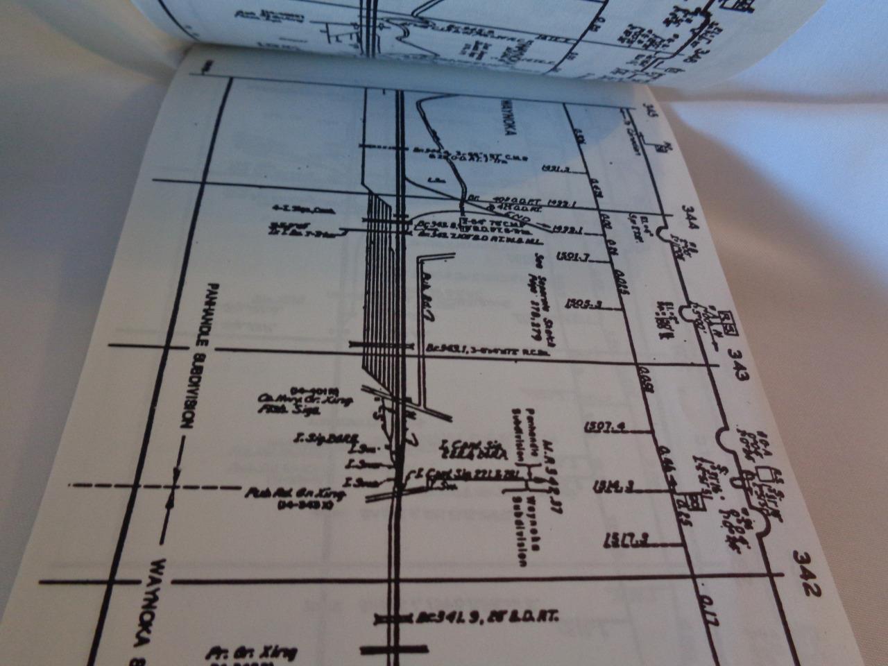VINTAGE 1991 AT&SF SANTA FE RR ROUTE FAMILIARIZATION CHART CENTRAL REGION