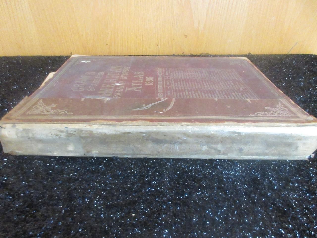 ORIGINAL 1896 CRAM’S STANDARD AMERICAN RAILWAY ATLAS OF THE WORLD COLOR MAPS