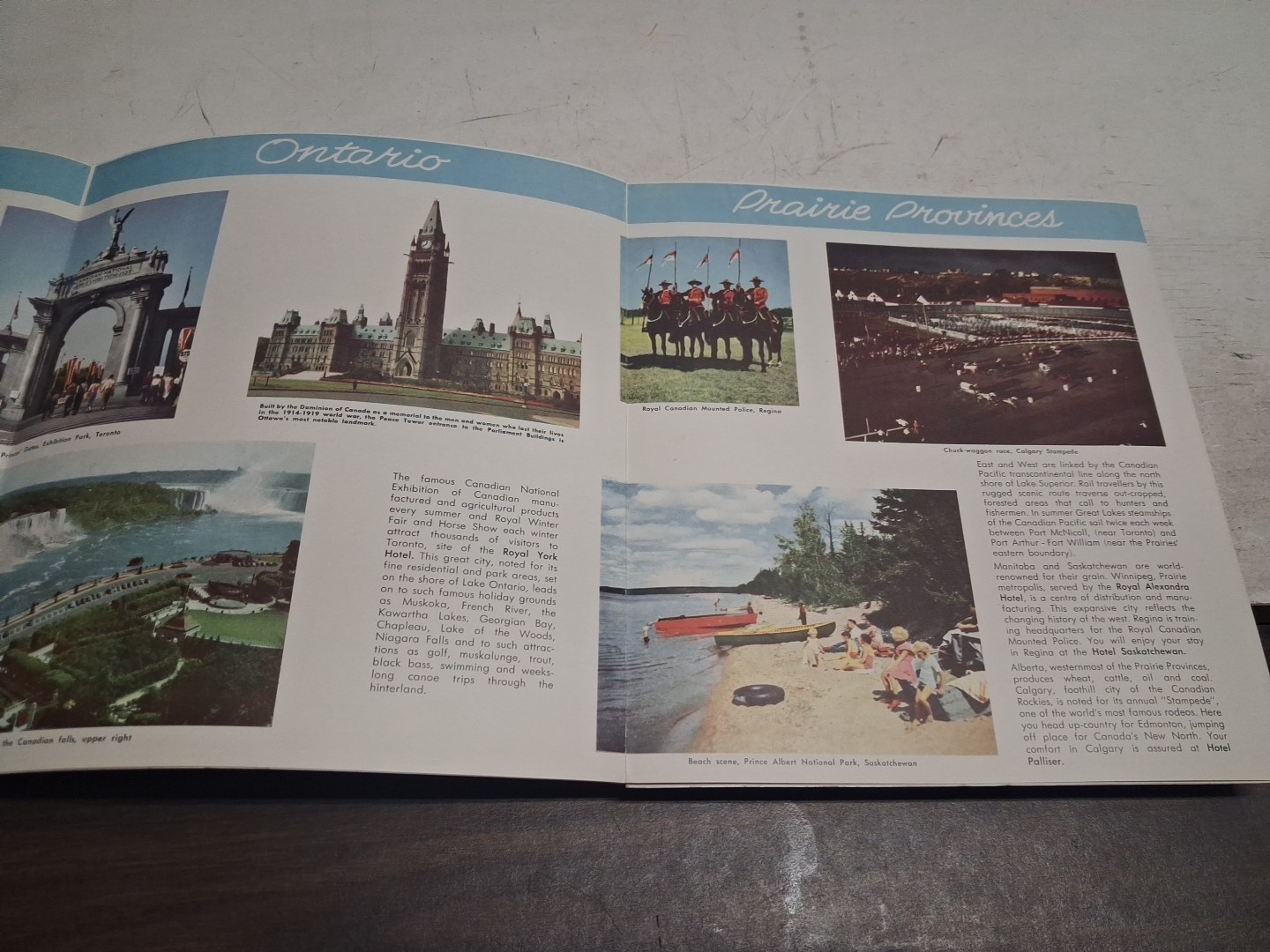 Canadian Pacific Railway Canada Brochure Scenic Wonder Map Created 1947 Vintage