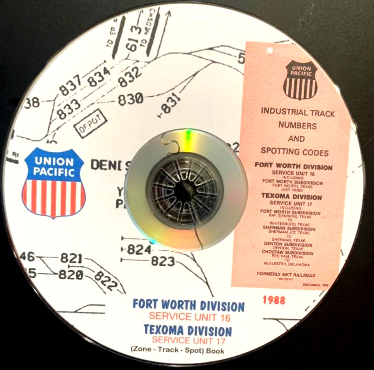 Union Pacific 1988 Ft Worth Unit 16 Texoma Unit 17 ZTS PDF pages on DVD