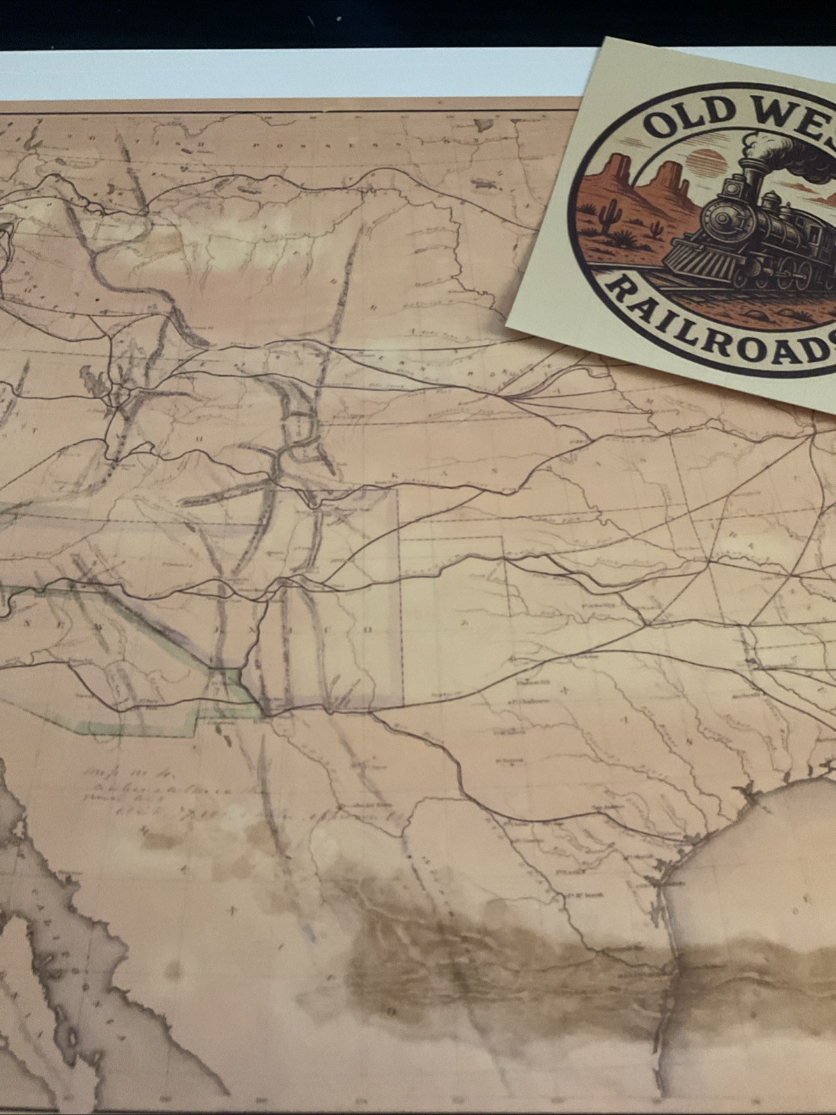 1855 pacific railroad survey Map Union Pacific Santa Fe Southern Pacific (copy)