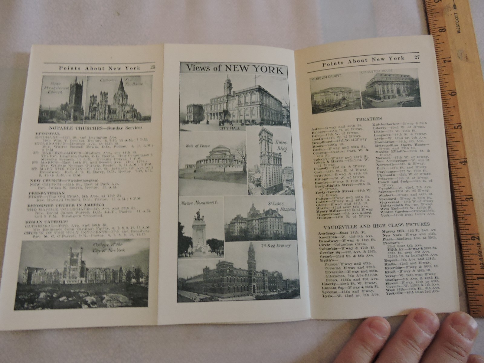 Rare 1912 New York City NYC Subway Map 24″ Hotel Bristol 42-p.