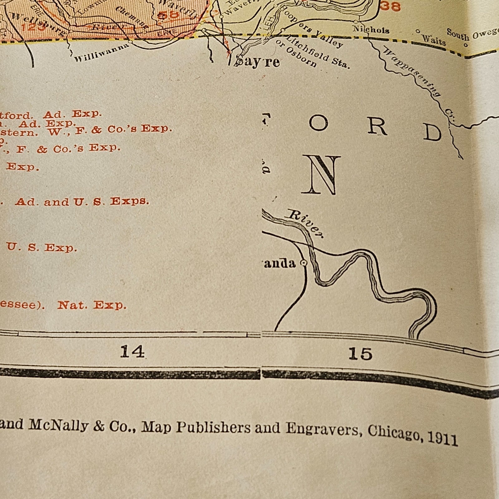 1911 Rand McNally Pocket Guide & Map Of NY & Entire Railroad System