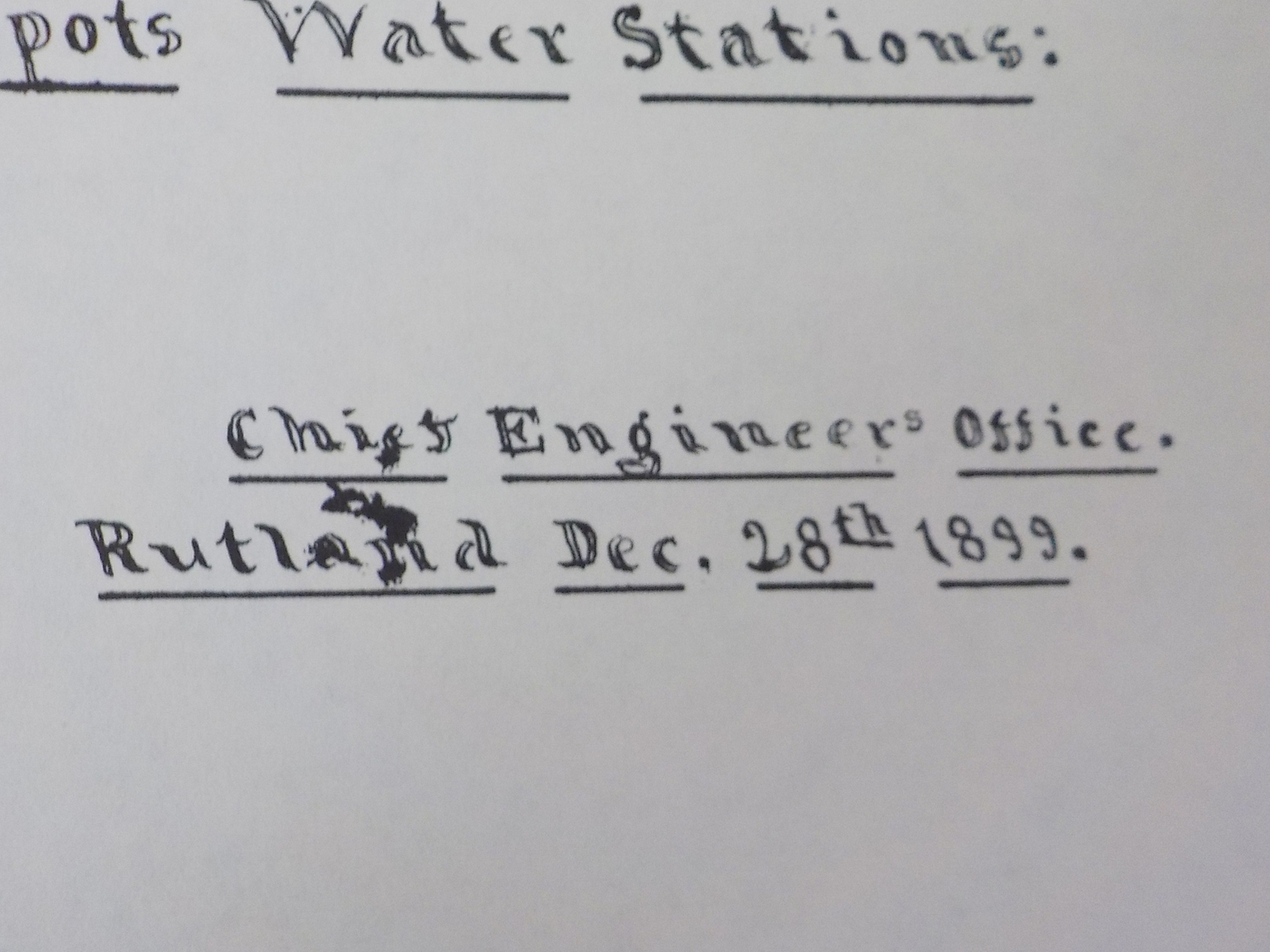 Chart of the O&LC Railway