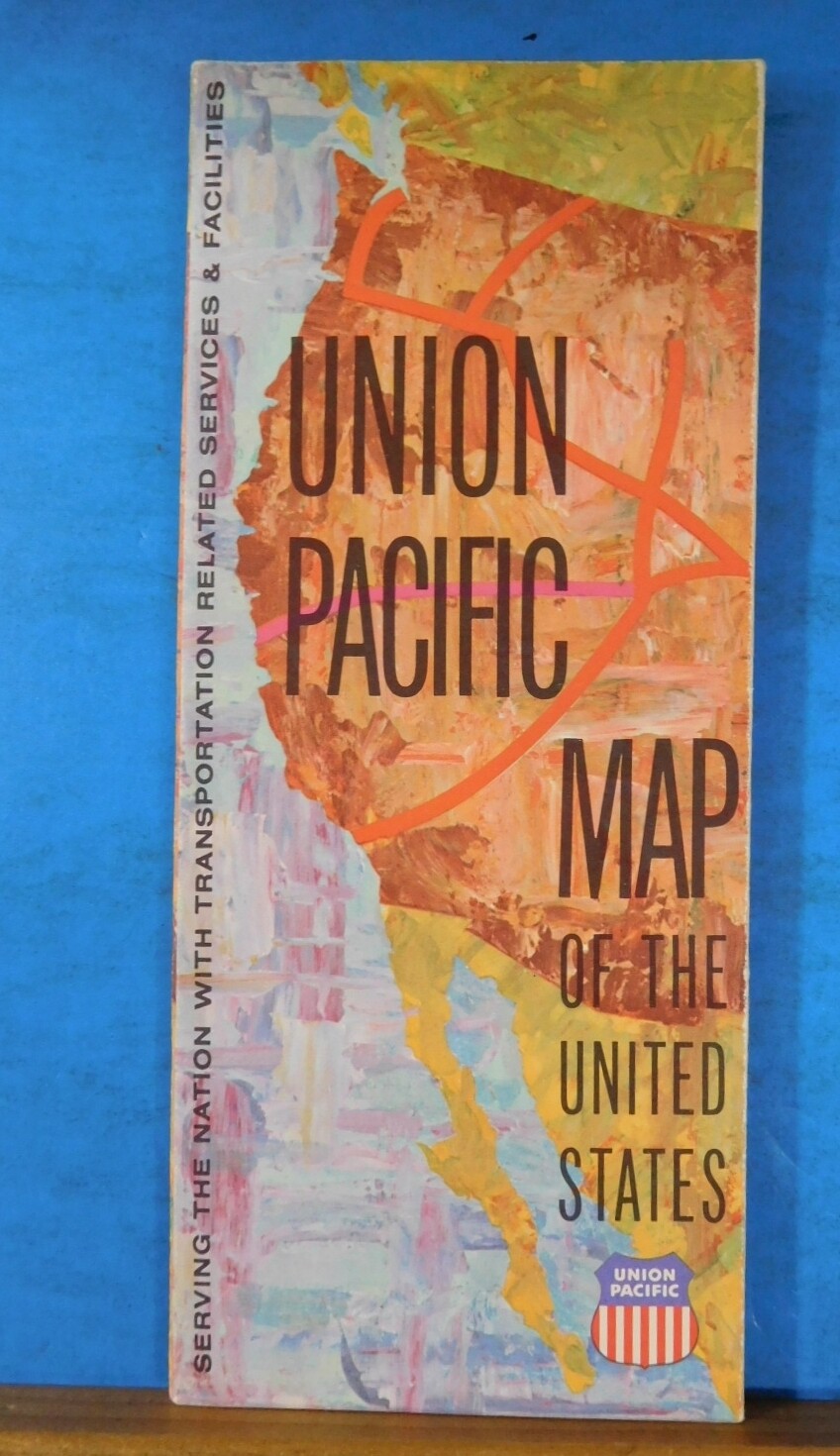 Map Union Pacific Railroad 1971 UP United States Map