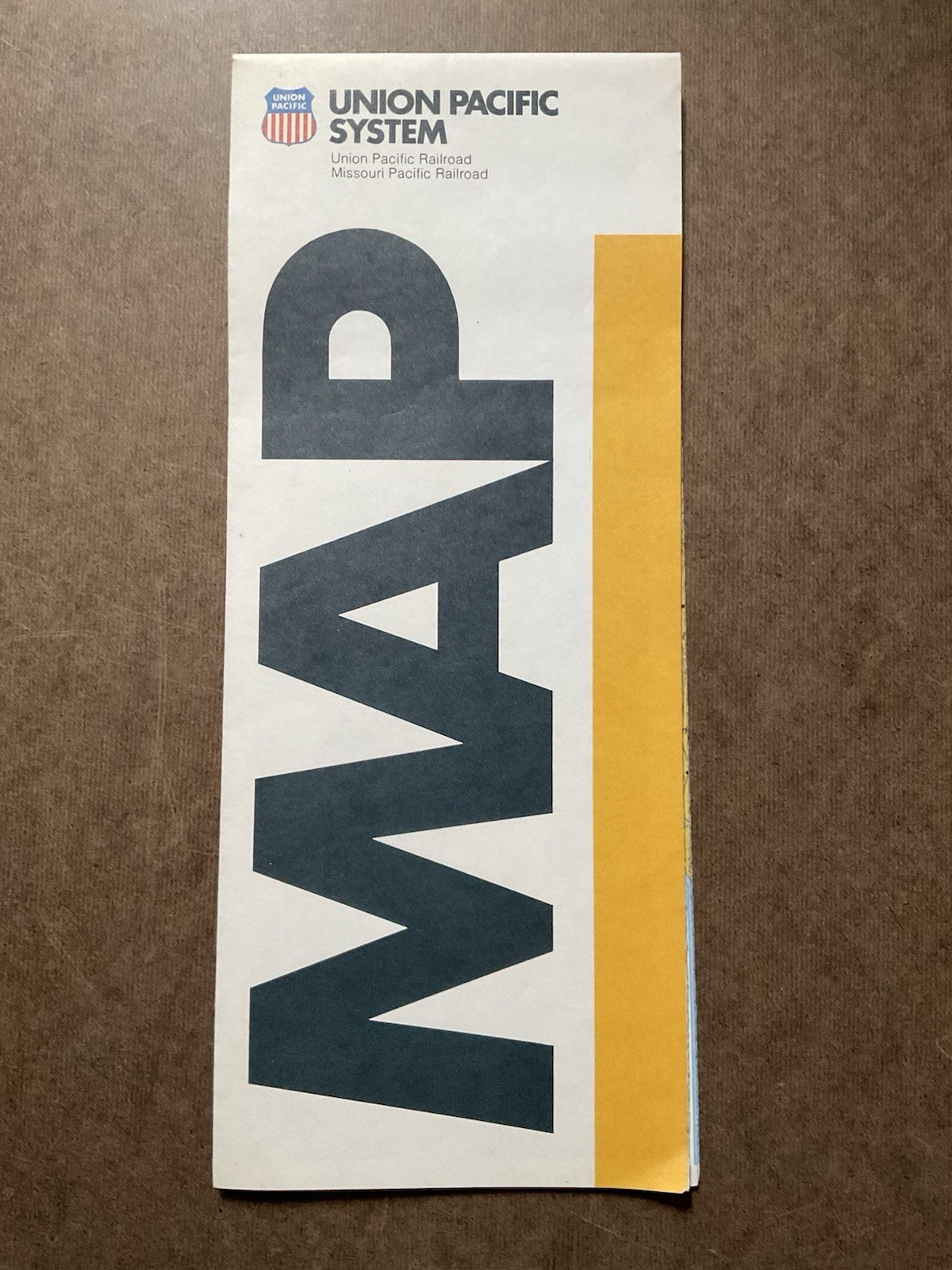 Union Pacific Missouri Pacific Fold-Out Map 1984