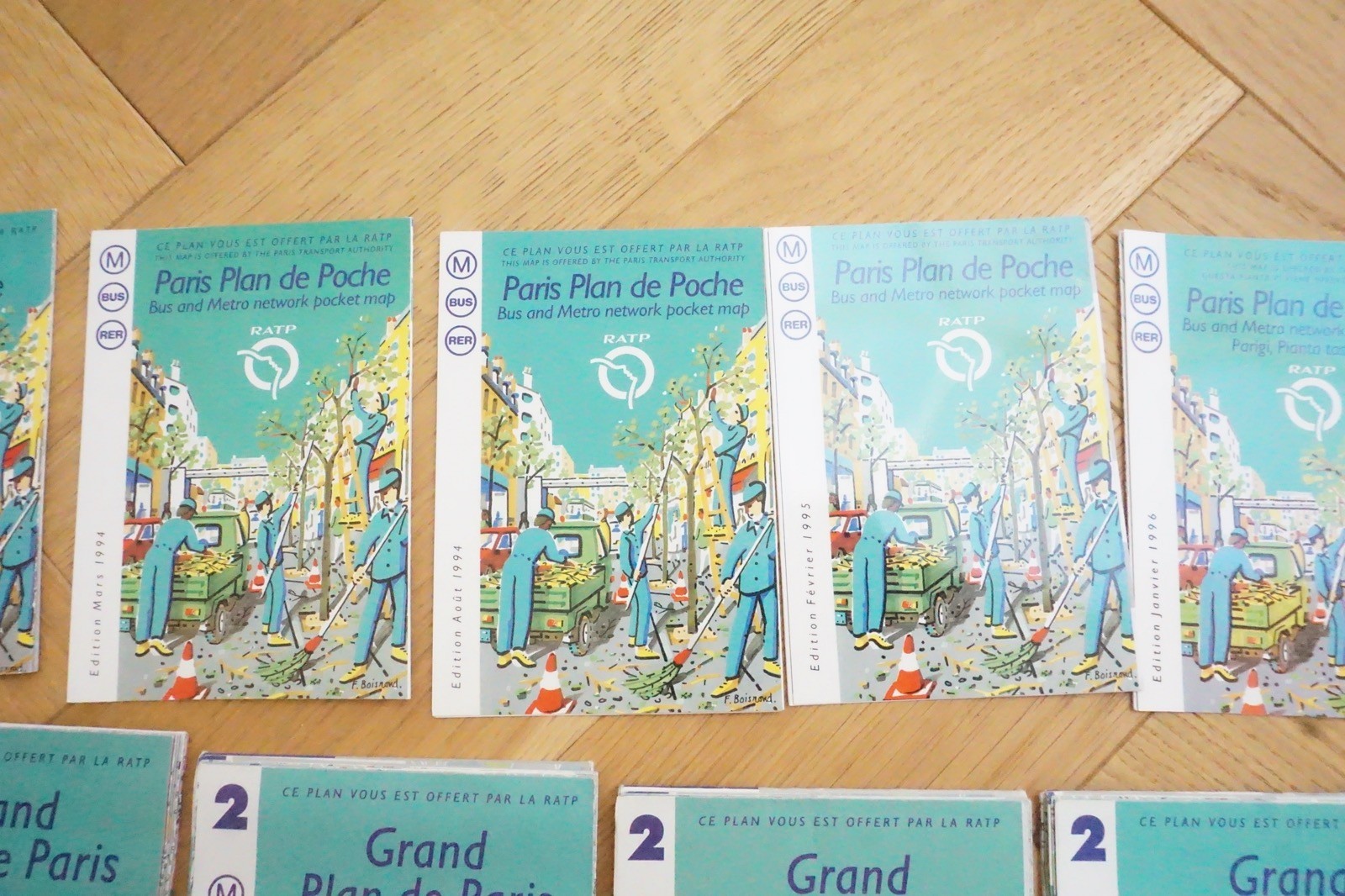 Paris France Francais RAPT SNCF Railway Bus Tram Map Collection Ref D