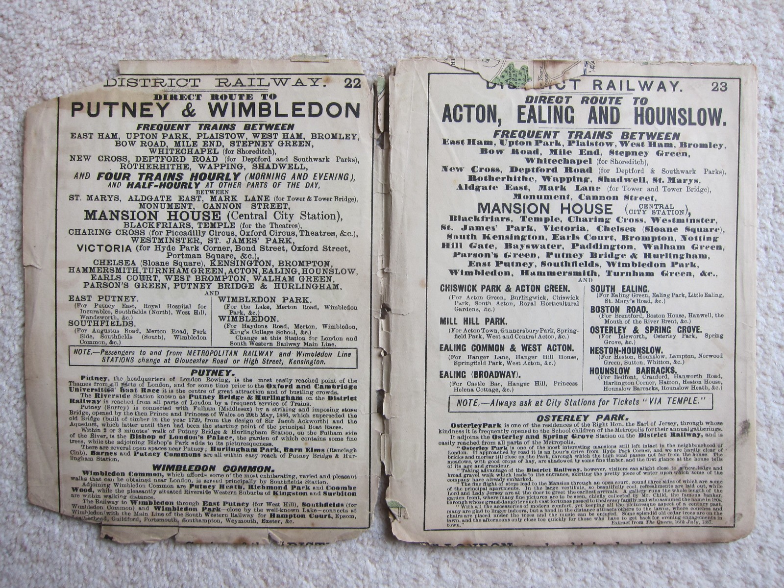 The “District” Map of Greater London & Environs. District Railway Co 1st Ed 1902