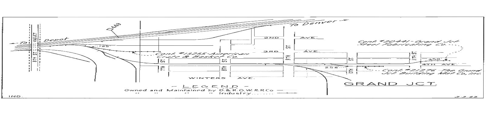 Denver & Rio Grande Western – West Area Track & Siding Drawing PDF Pages on DVD