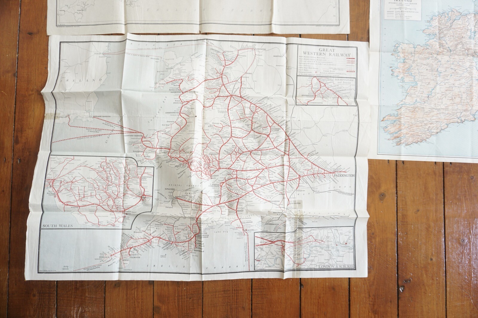 Assorted LMS & GWR Railway Map Collection