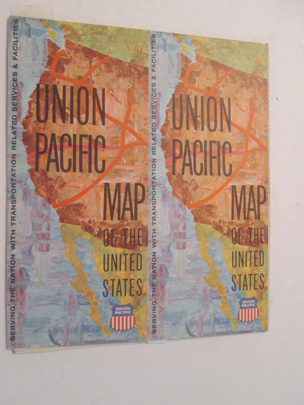 Union Pacific Railroad Map of the United States 1971
