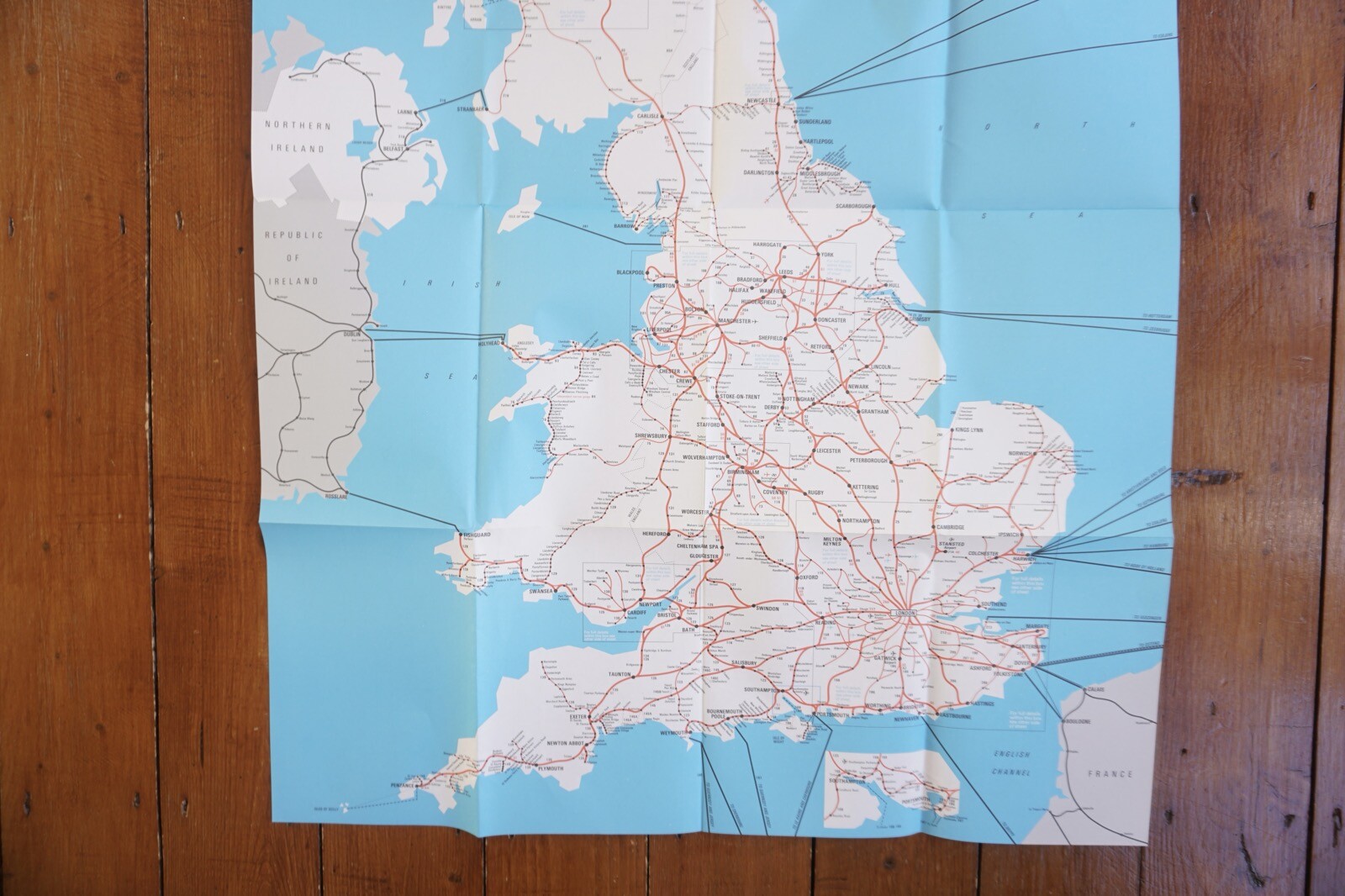 1991 1992 British Rail Passenger Network Railway Map