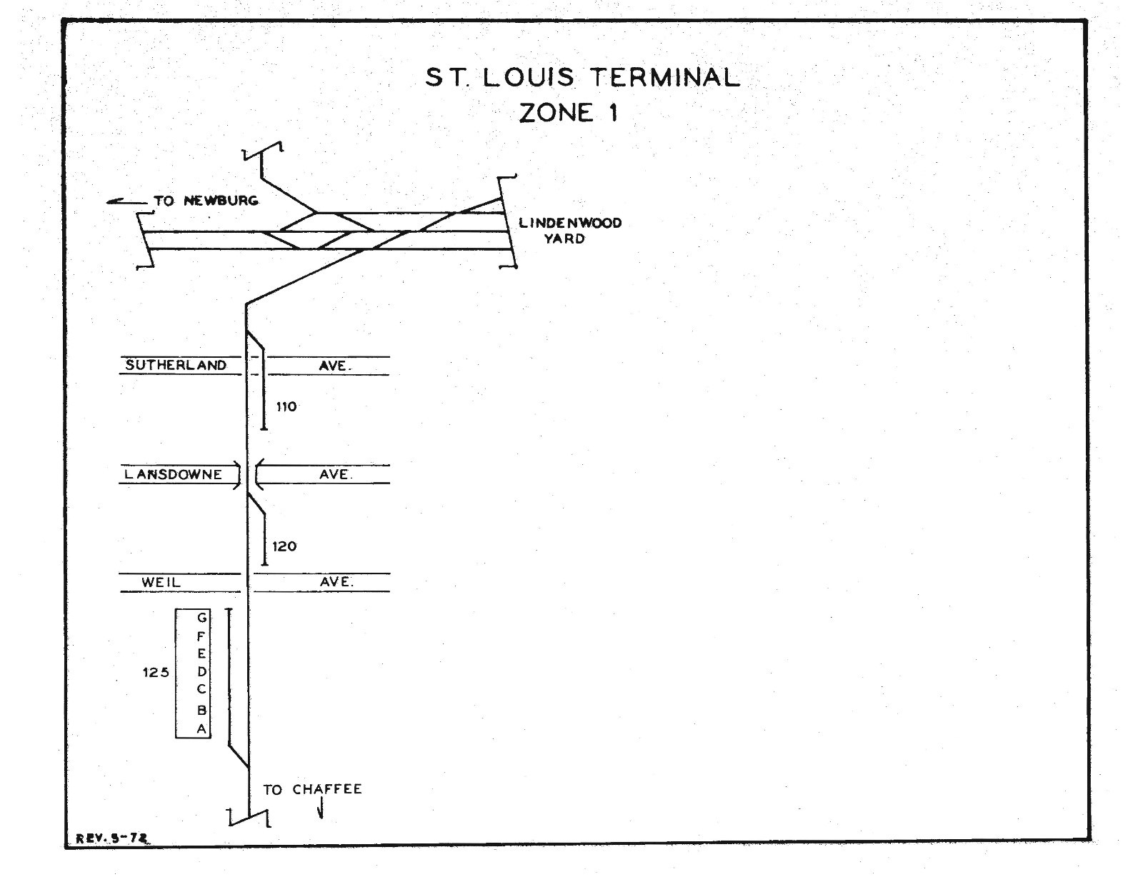 St Louis San Francisco St. Louis Industry Track Schematics Pages on DVD