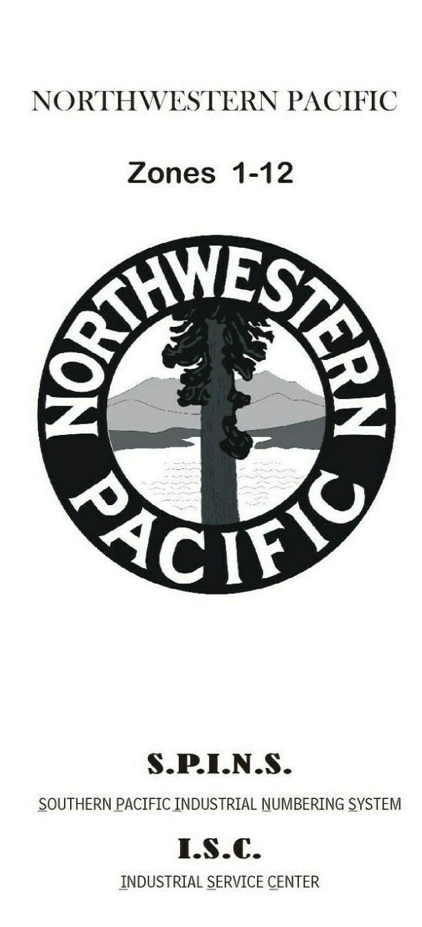 Northwestern Pacific RR Early 1980’s SPINS- Zones 1-12 PDF Pages on DVD