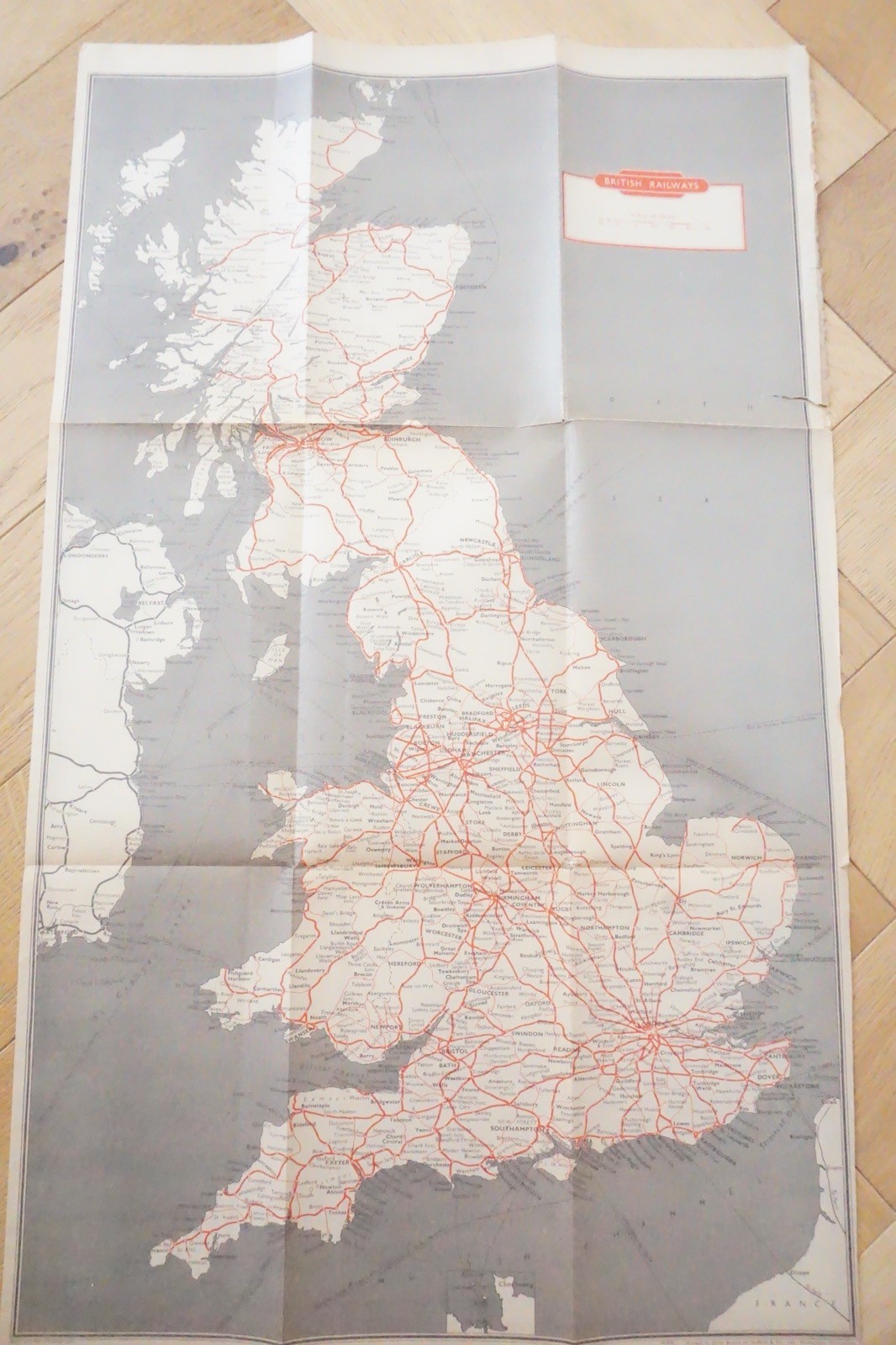 May 1960 British Rail London Midland Region Passenger Network Railway Map