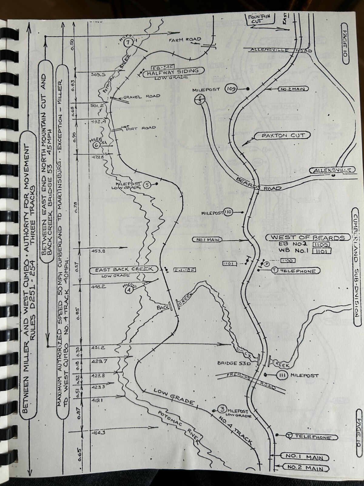 Chessie System 1981 Maryland Div. “Beavers” maps 48 pgs Harpers Ferry Cumberland