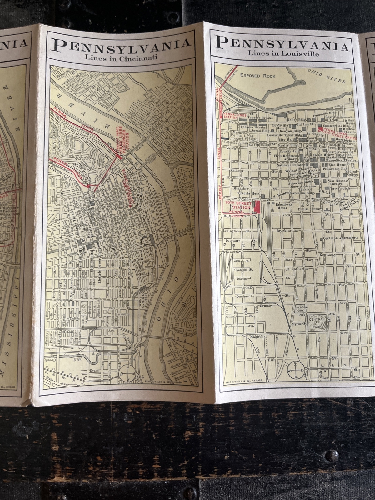 PENNSYLVANA RAILROAD 1919 MAPS OF UNITED STATES & PRINCIPAL TERMINALS SYSTEM