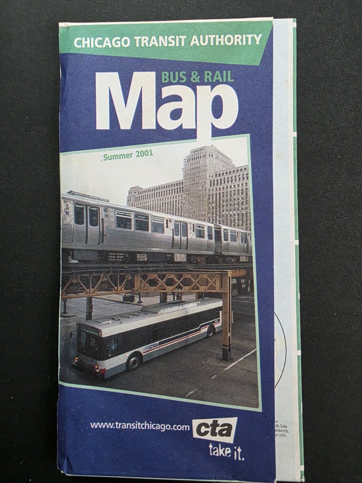 Chicago Transit Authority Bus & Rail Map Summer 2001
