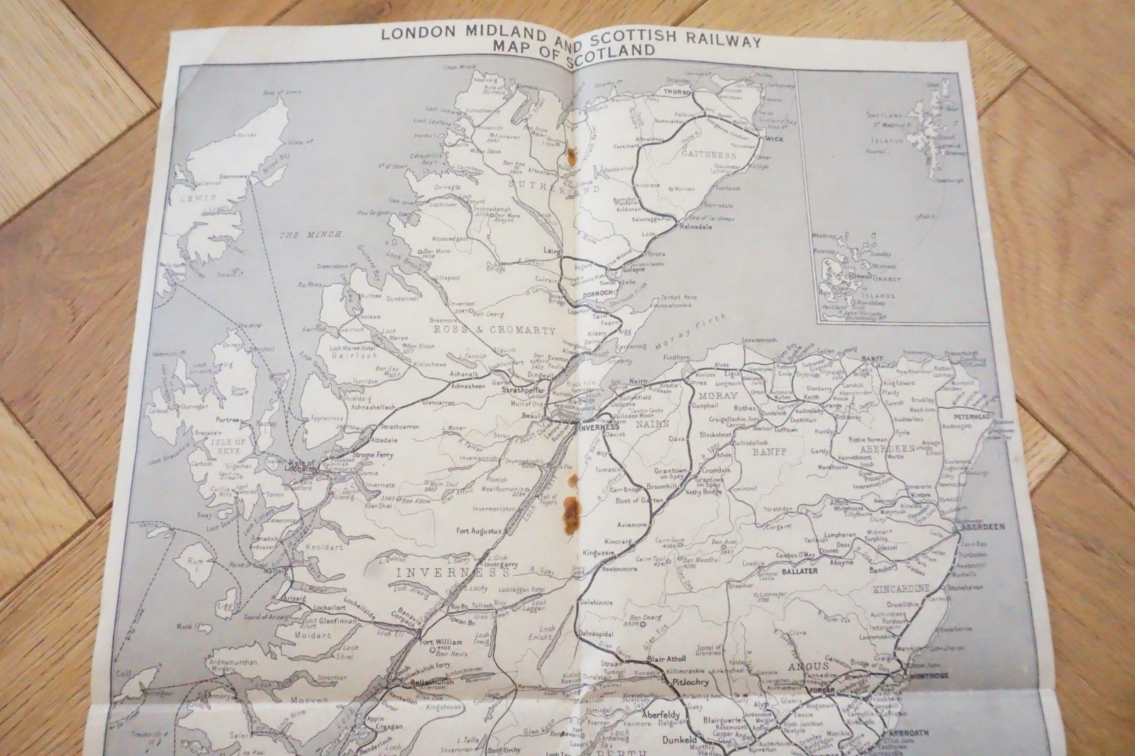 LMS Railway Map 41cm x 26cm