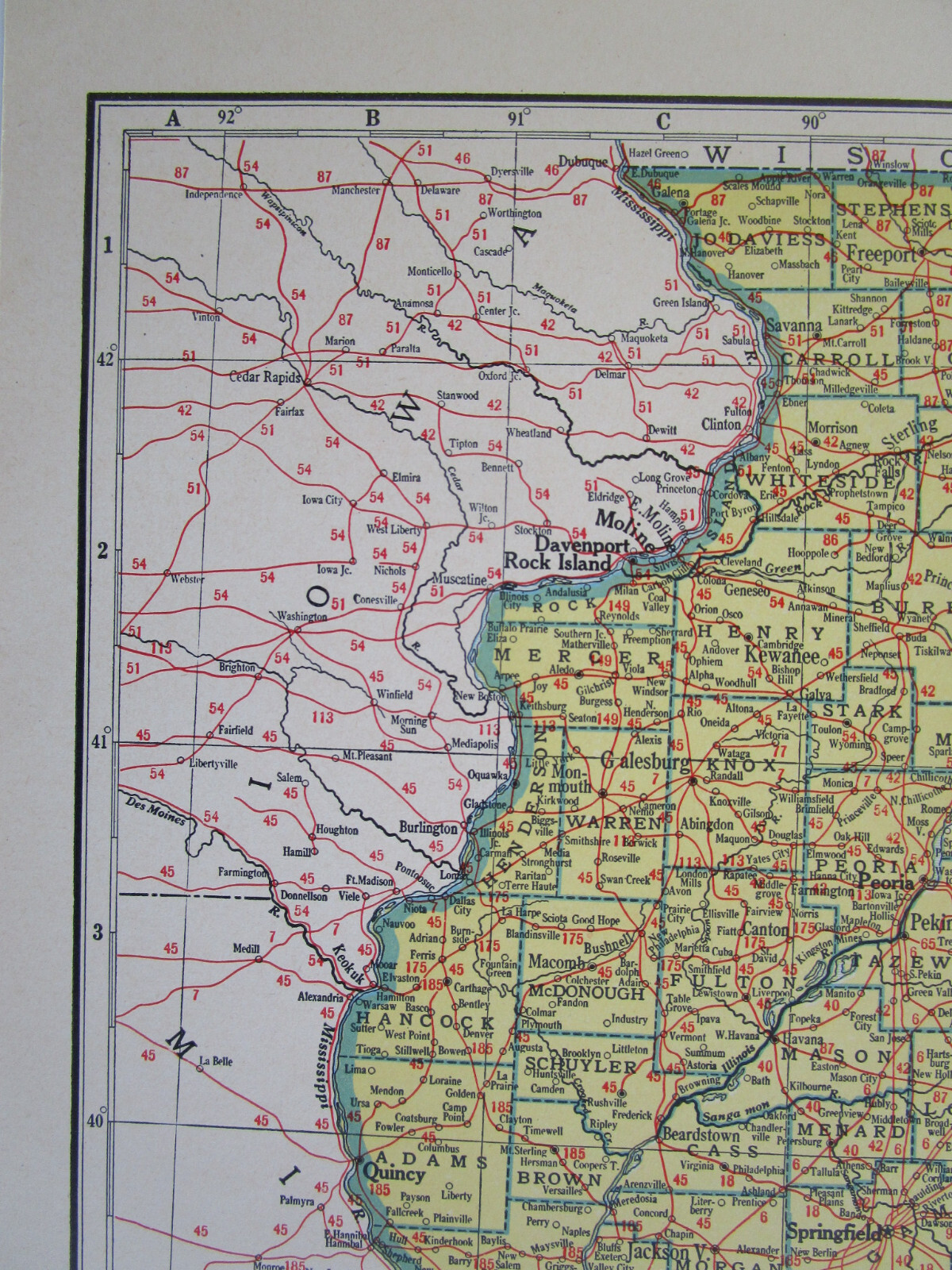 1942 ID RAILROAD Map NEZ PERCE & IDAHO RR ~or~ IL Map PADUCAH & ILLINOIS RR