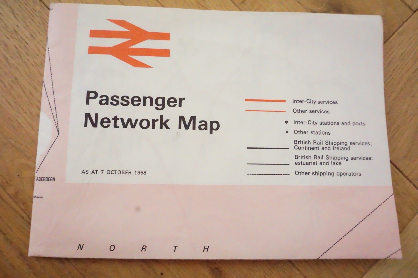 Oct 1968 British Rail Passenger Network Railway Map Southern Region