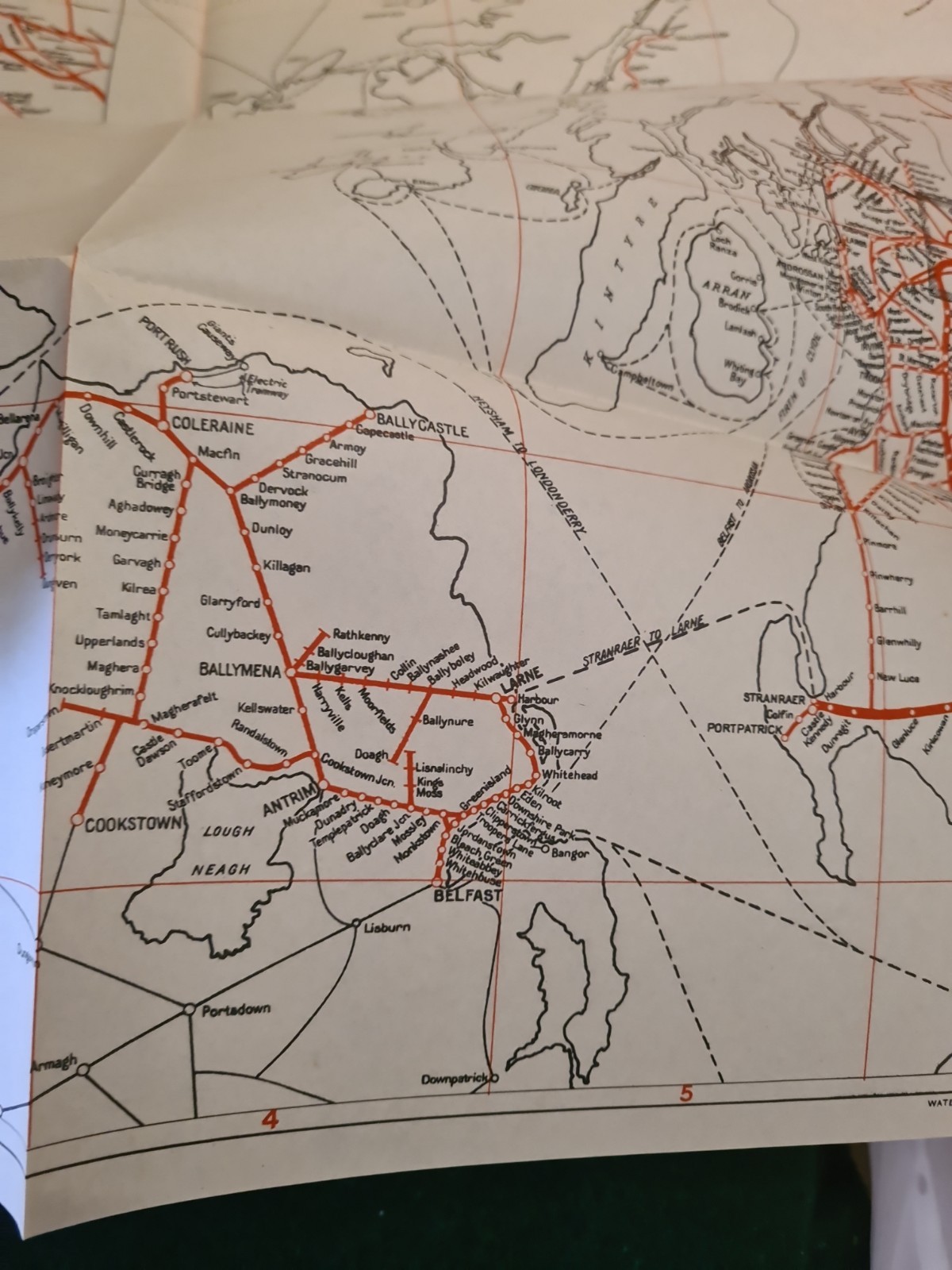 1939 List of Stations & Map (x4) of the LMS Londond Midland Scotland