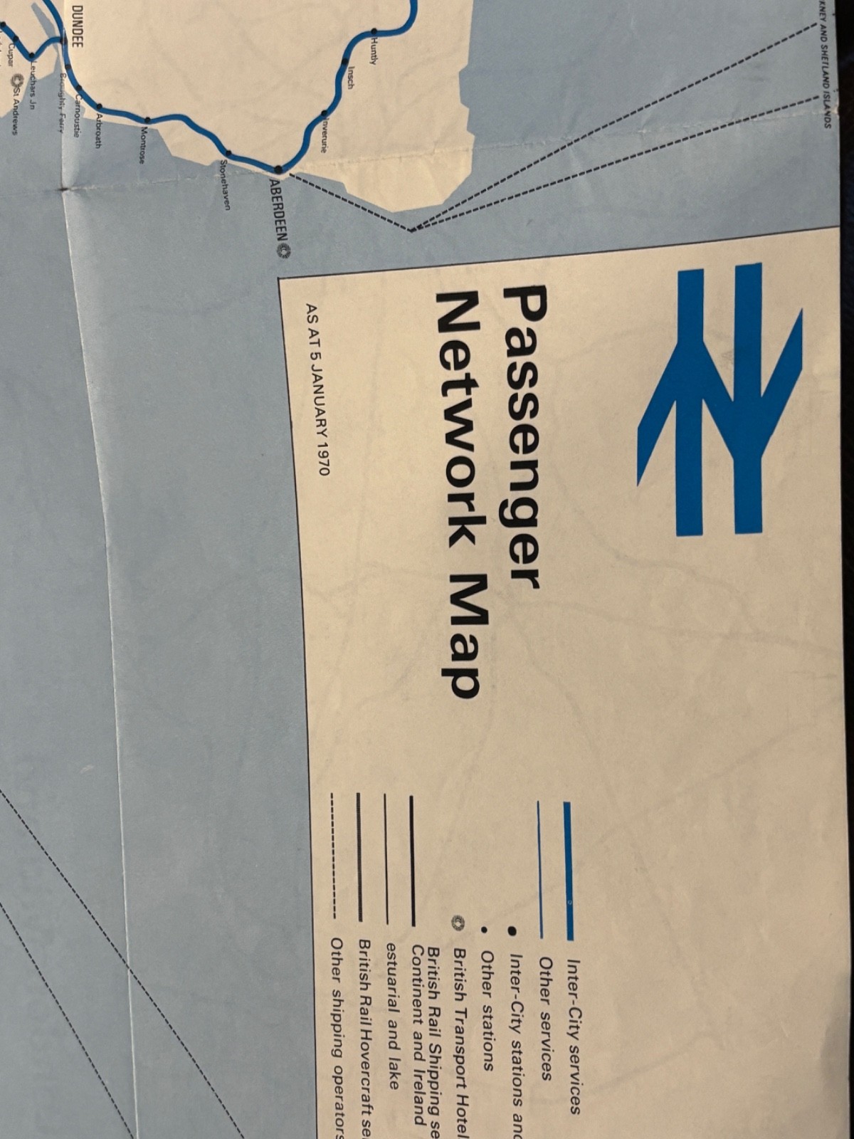 3 x British Rail Passenger Network Railway Map 1970/71/73 Vintage Railwayana