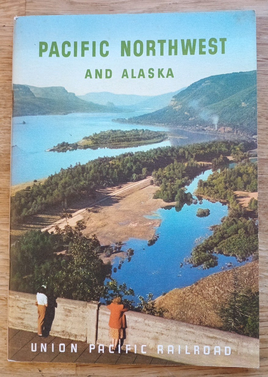 Fab Vintage Pacific Northwest Union Pacific Railroad Brochure 1940s Map