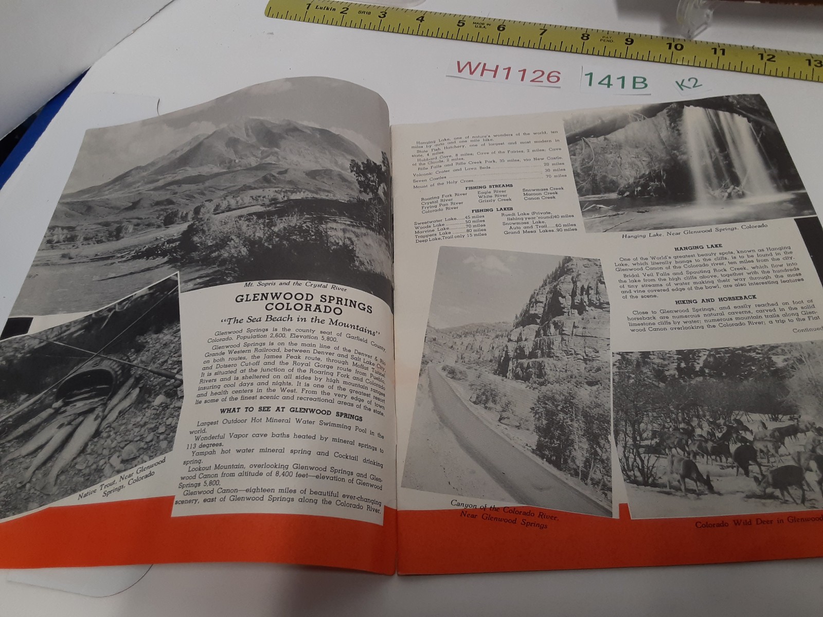 Western Wonderlands Union Pacific Railroad & Glenwood Springs Co Fold Out Broch