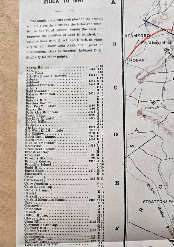 Very Nice 1887 West Shore Railroad RR Catskill Mountains Original Map Near Mint